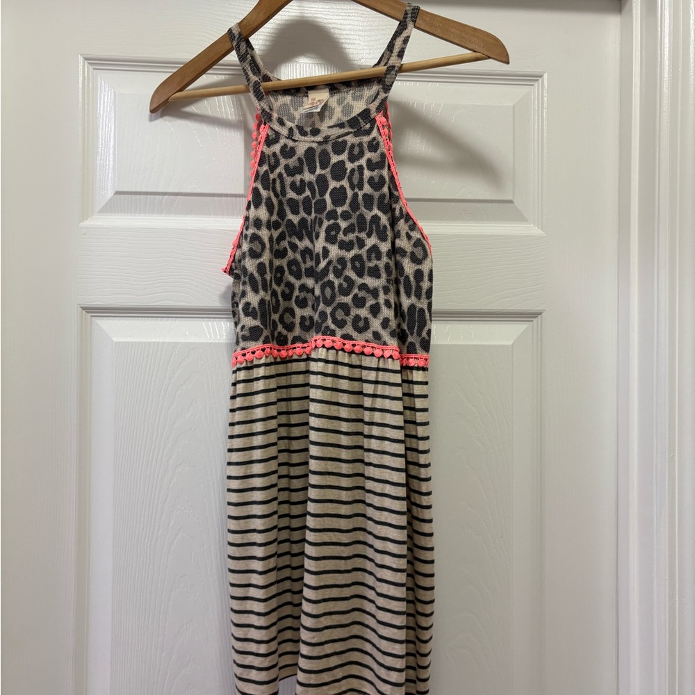 7th Ray Leopard and Stripe Dress